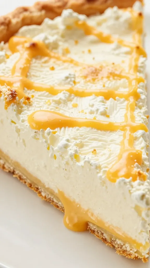 Close-up of melted cheese-dotted cottage cheese crust slice