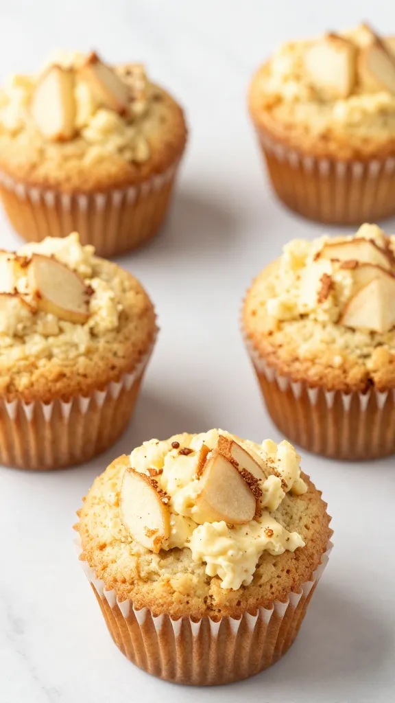 High-quality photo representing: 6. Apple Cinnamon Cottage Cheese Muffins