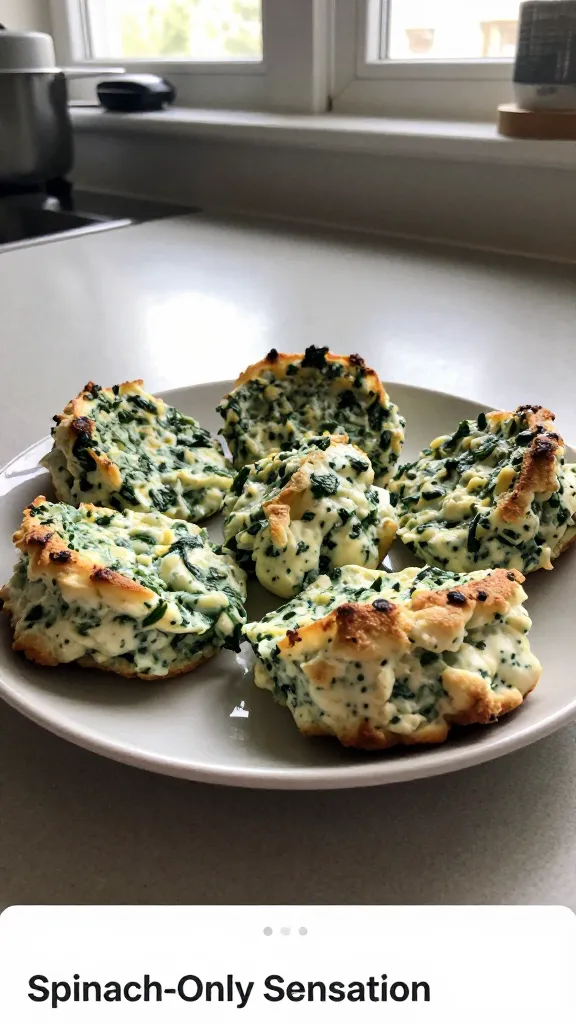 A real, authentic photo of a plate of 1-2 fluffy cottage cheese egg bites on a small, light-colored plate, featuring the classic spinach-only version from the article title “The Classic Sunrise Spinach-Only Sensation.” The bites should look fluffy inside with a lightly crisp exterior, showcasing a gentle green hue from chopped spinach. Scene set in natural window light, casual kitchen counter or breakfast nook, with everyday clutter in the background to convey realism. Use an iPhone-like shot: slightly overexposed highlights from daylight, minor lens flare near the edge, subtle motion blur from a quick hand move, and a touch of grain variation to reflect different lighting. Slightly tilted horizon and a casual, “taken in a hurry” composition—no staging. No text on the image. Include imperfect phone details such as fingerprint smudge or dust speck on the lens, a small reflection off the plate, and a realistic, compressed 1080p quality look. Optional light post-processing hints: a faint, natural color tweak that keeps colors true but slightly flat, with minor sharpening only on the bites to enhance texture, avoiding any high-gloss or studio polish.